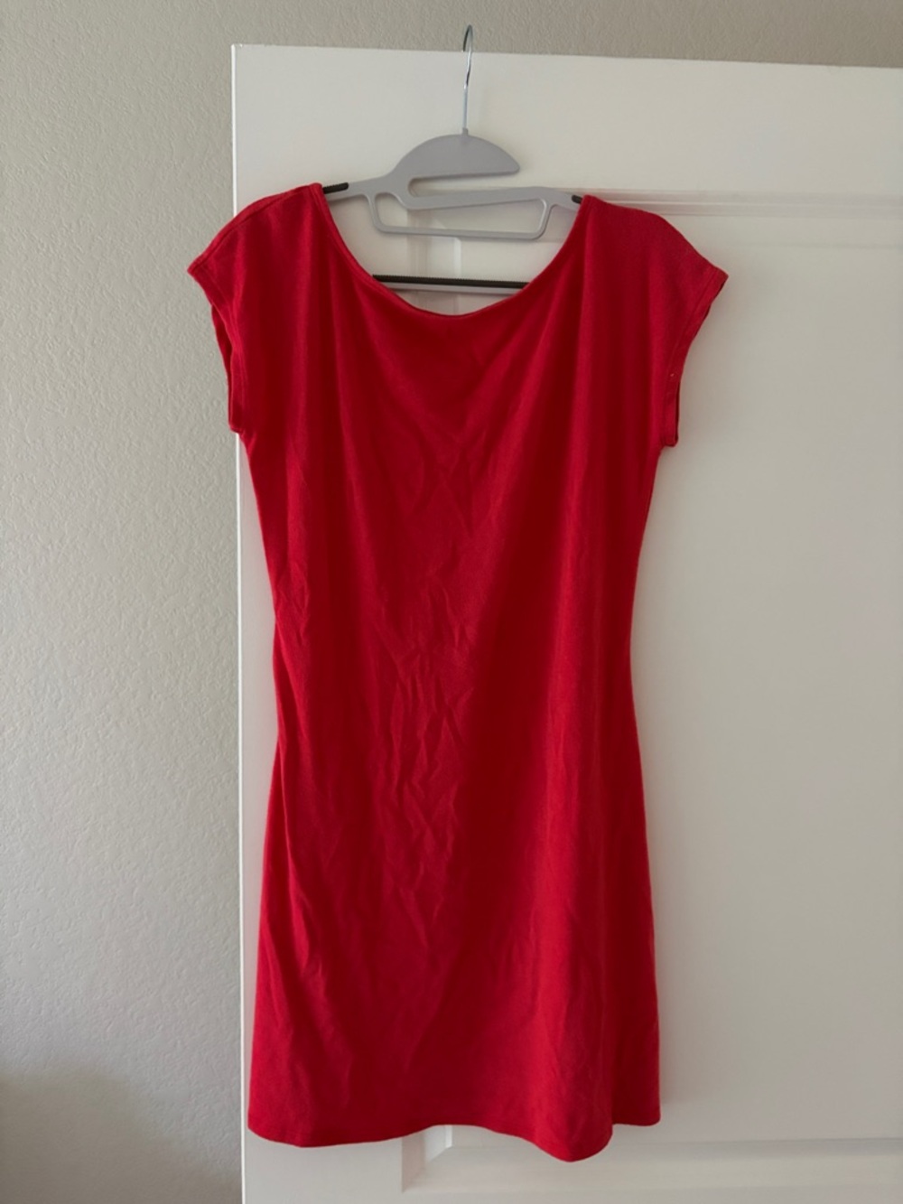 Free People Red Cap-Sleeve Mini Dress